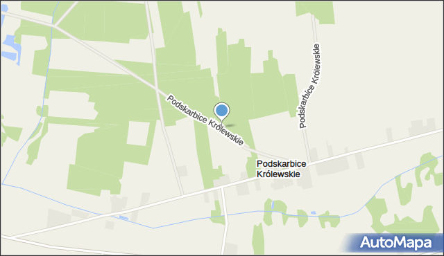 Podskarbice Królewskie, Podskarbice Królewskie, mapa Podskarbice Królewskie