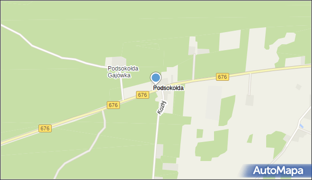 Podsokołda, Podsokołda, mapa Podsokołda