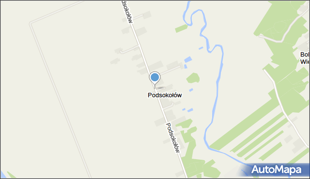 Podsokołów, Podsokołów, mapa Podsokołów
