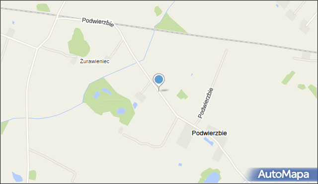 Podwierzbie gmina Sierpc, Podwierzbie, mapa Podwierzbie gmina Sierpc