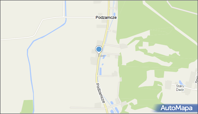 Podzamcze gmina Kwidzyn, Podzamcze, mapa Podzamcze gmina Kwidzyn