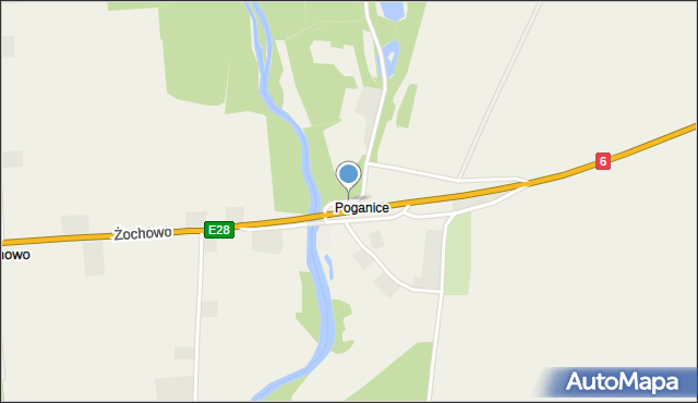 Poganice, Poganice, mapa Poganice