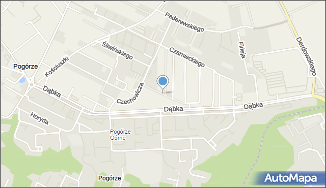 Pogórze gmina Kosakowo, Potockiego Stanisława, mapa Pogórze gmina Kosakowo