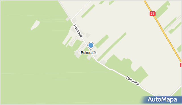 Pokoradz, Pokoradz, mapa Pokoradz