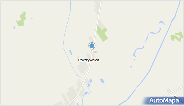 Pokrzywnica gmina Goworowo, Pokrzywnica, mapa Pokrzywnica gmina Goworowo