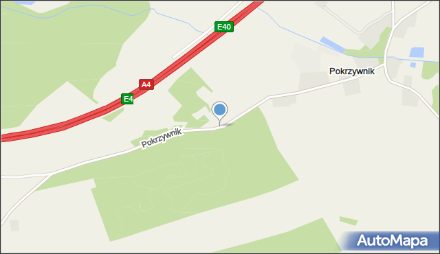 Pokrzywnik gmina Zgorzelec, Pokrzywnik, mapa Pokrzywnik gmina Zgorzelec