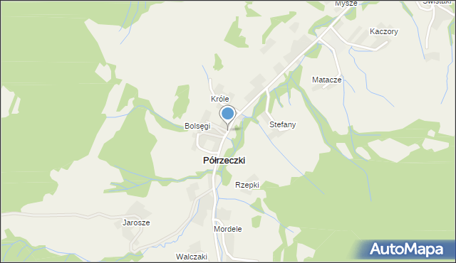 Półrzeczki, Półrzeczki, mapa Półrzeczki