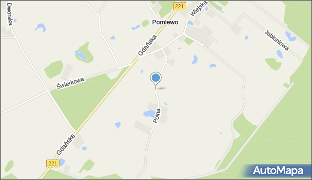 Pomlewo, Polna, mapa Pomlewo