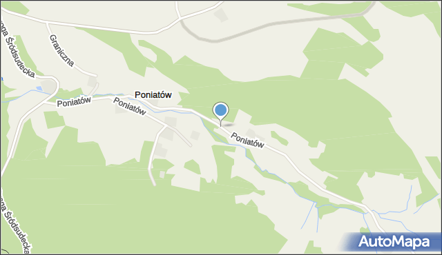 Poniatów gmina Bystrzyca Kłodzka, Poniatów, mapa Poniatów gmina Bystrzyca Kłodzka