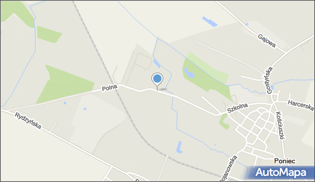Poniec, Polna, mapa Poniec