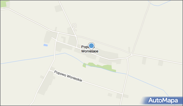 Popowo Wonieskie, Popowo Wonieskie, mapa Popowo Wonieskie