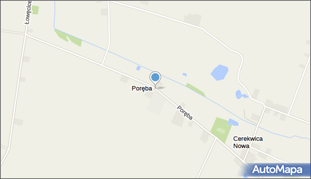 Poręba gmina Jaraczewo, Poręba, mapa Poręba gmina Jaraczewo