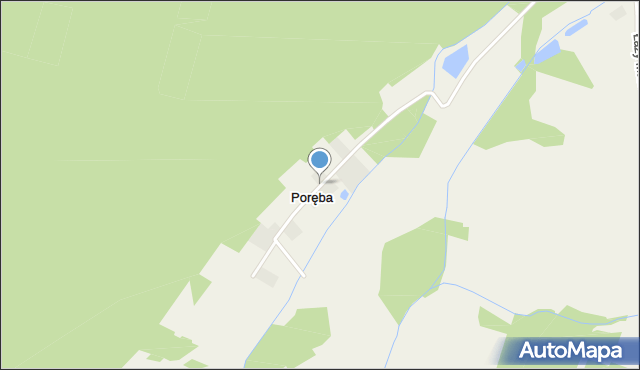 Poręba gmina Krośnice, Poręba, mapa Poręba gmina Krośnice