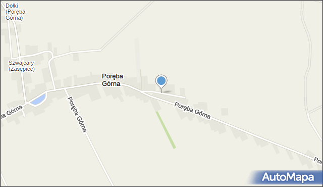 Poręba Górna, Poręba Górna, mapa Poręba Górna
