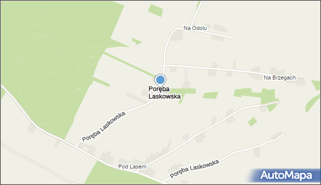 Poręba Laskowska, Poręba Laskowska, mapa Poręba Laskowska