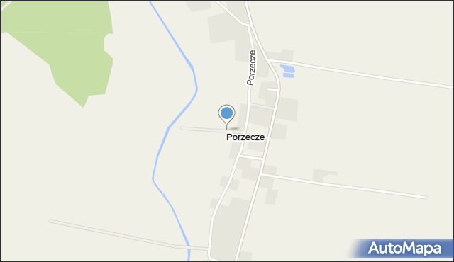 Porzecze gmina Darłowo, Porzecze, mapa Porzecze gmina Darłowo