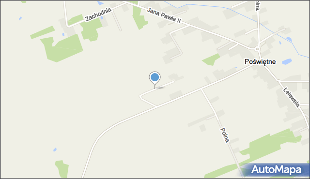 Poświętne powiat wołomiński, Poprzeczna, mapa Poświętne powiat wołomiński