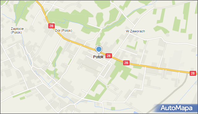 Potok gmina Jedlicze, Potok, mapa Potok gmina Jedlicze