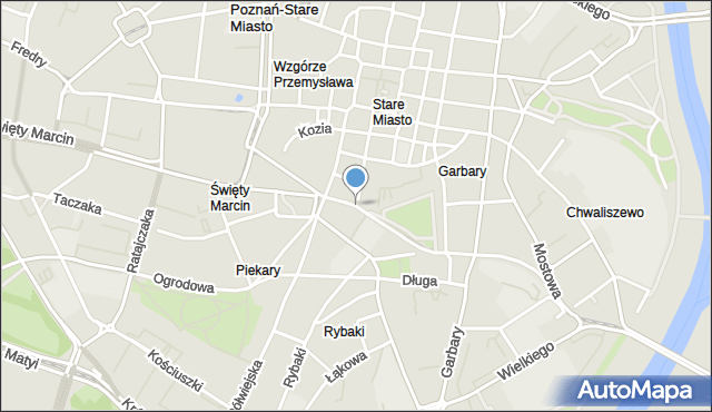 Poznań, Podgórna, mapa Poznania