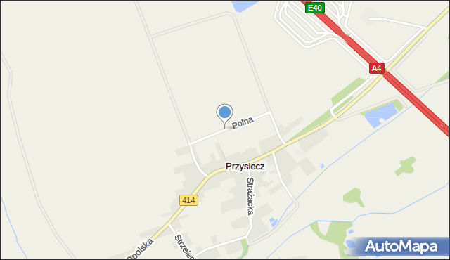 Przysiecz, Polna, mapa Przysiecz