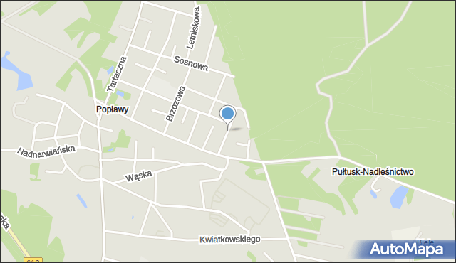 Pułtusk, Poziomkowa, mapa Pułtusk