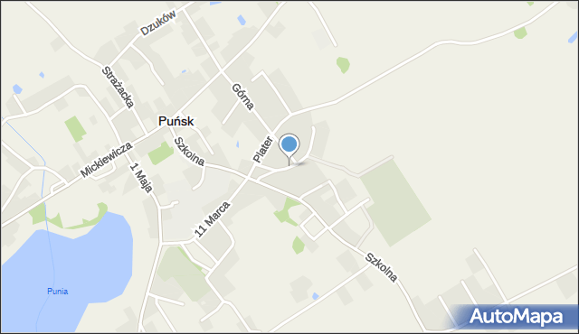 Puńsk, Polna, mapa Puńsk