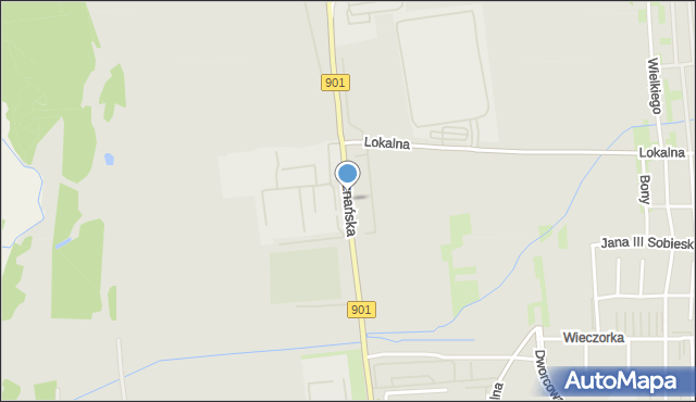 Pyskowice powiat gliwicki, Poznańska, mapa Pyskowice powiat gliwicki