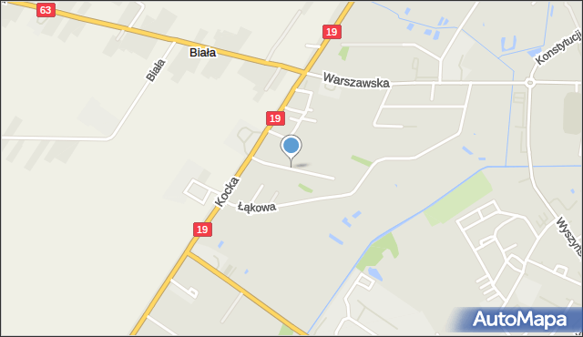 Radzyń Podlaski, Porzeczkowa, mapa Radzyń Podlaski