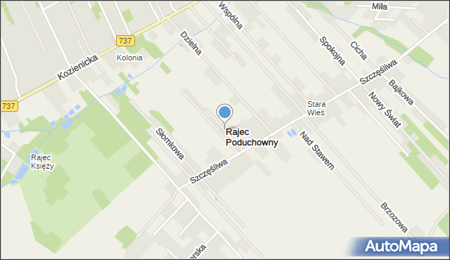 Rajec Poduchowny, Polna, mapa Rajec Poduchowny