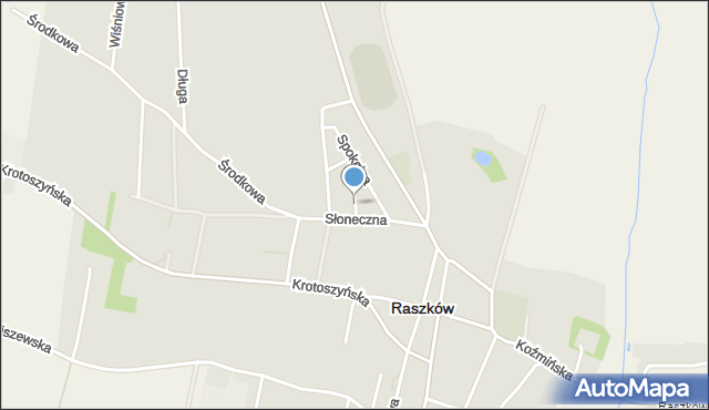 Raszków powiat ostrowski, Pogodna, mapa Raszków powiat ostrowski