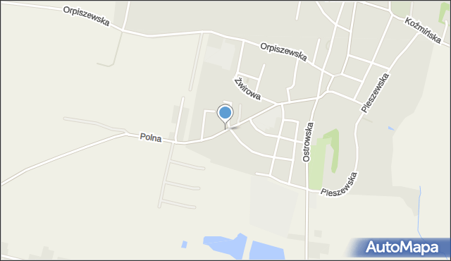 Raszków powiat ostrowski, Polna, mapa Raszków powiat ostrowski