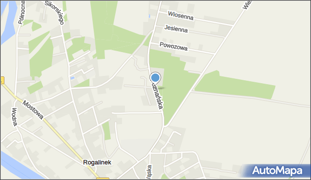 Rogalinek, Poznańska, mapa Rogalinek