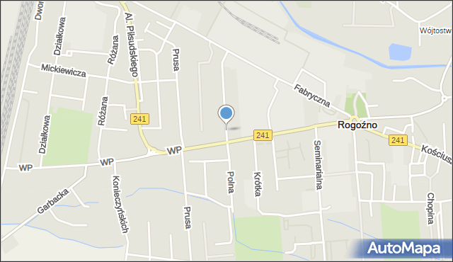Rogoźno powiat obornicki, Polna, mapa Rogoźno powiat obornicki