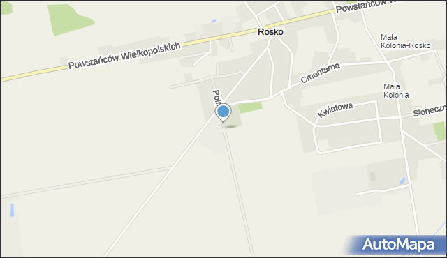 Rosko, Polna, mapa Rosko