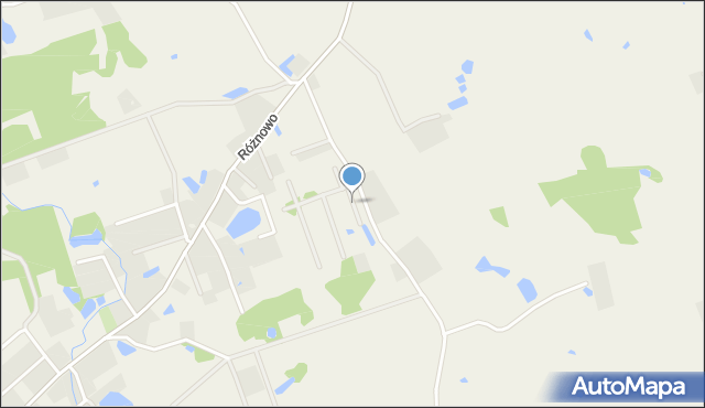 Różnowo gmina Dywity, Pogodna, mapa Różnowo gmina Dywity