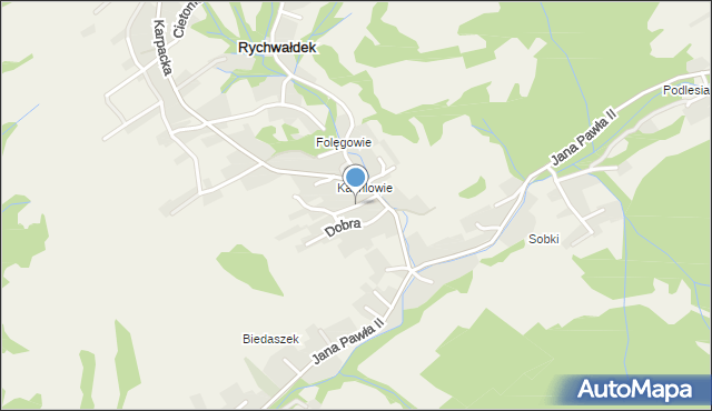 Rychwałdek, Podgórze, mapa Rychwałdek