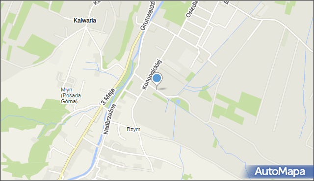 Rymanów, Polna, mapa Rymanów