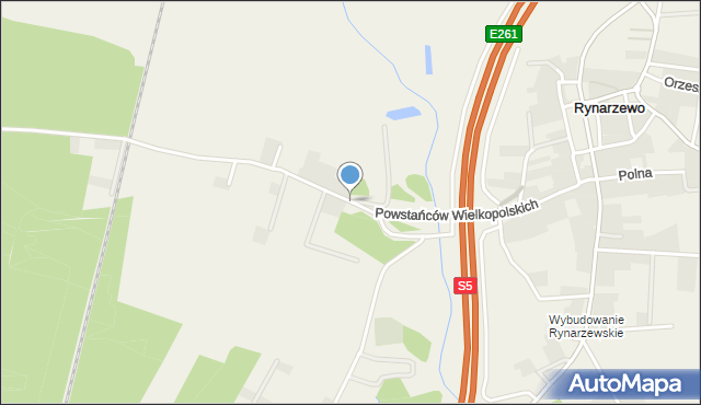 Rynarzewo, Powstańców Wielkopolskich, mapa Rynarzewo
