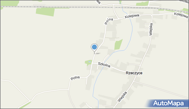 Rzeczyce gmina Rudziniec, Polna, mapa Rzeczyce gmina Rudziniec
