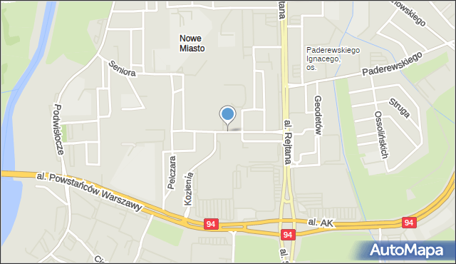 Rzeszów, Popiełuszki Jerzego, bł. ks., mapa Rzeszów