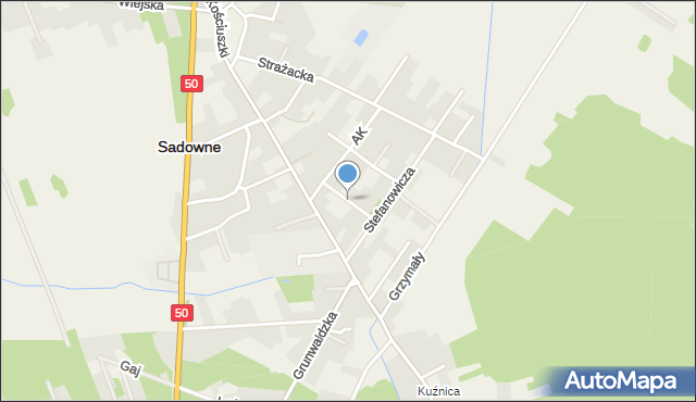 Sadowne, Polna, mapa Sadowne