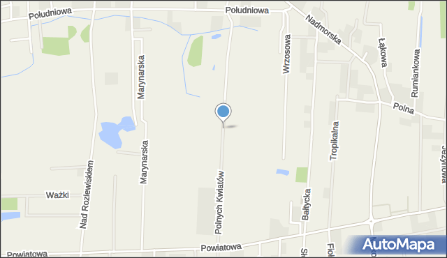 Sarbinowo gmina Mielno, Polnych Kwiatów, mapa Sarbinowo gmina Mielno