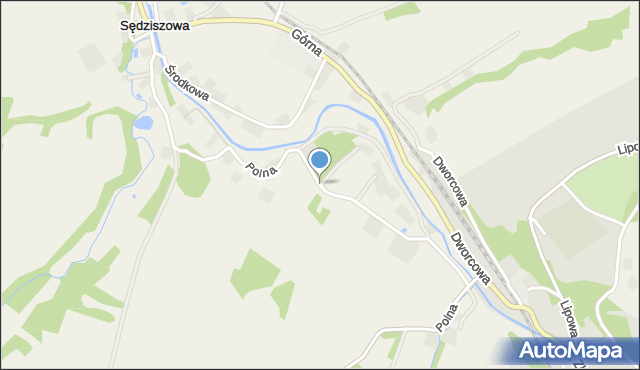 Sędziszowa gmina Świerzawa, Polna, mapa Sędziszowa gmina Świerzawa