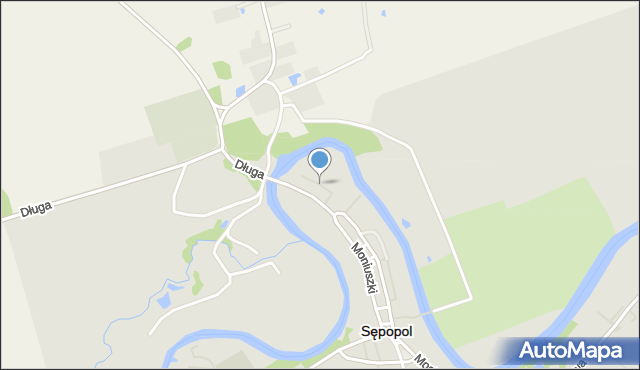 Sępopol, Podgrodzie, mapa Sępopol