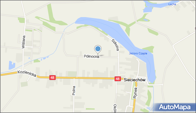 Sieciechów powiat kozienicki, Północna, mapa Sieciechów powiat kozienicki