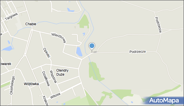 Sieradz, Podrzecze, mapa Sieradz