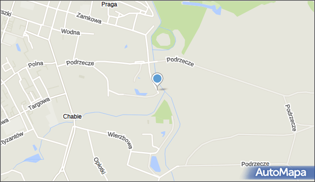 Sieradz, Podzamcze, mapa Sieradz