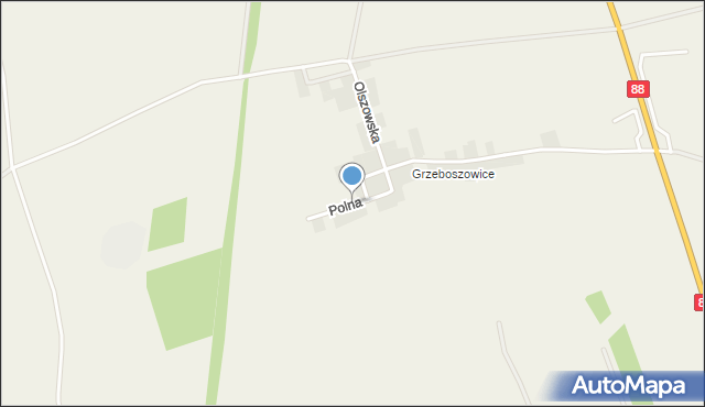 Sieroniowice, Polna, mapa Sieroniowice