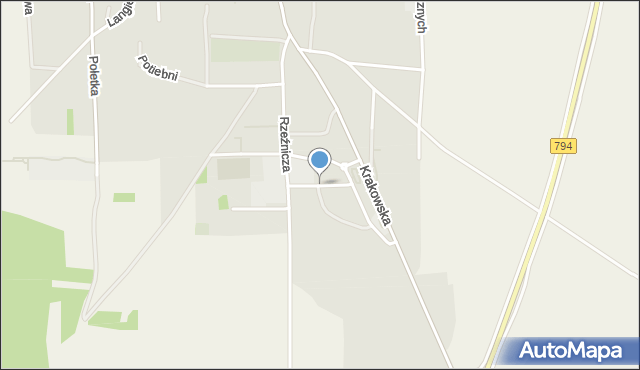 Skała powiat krakowski, Postępu, mapa Skała powiat krakowski