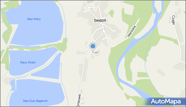 Skidziń, Podlipie, mapa Skidziń